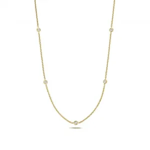 Diamond Jewellery 9ct Gold Diamond Necklace with 0.35ct ND103