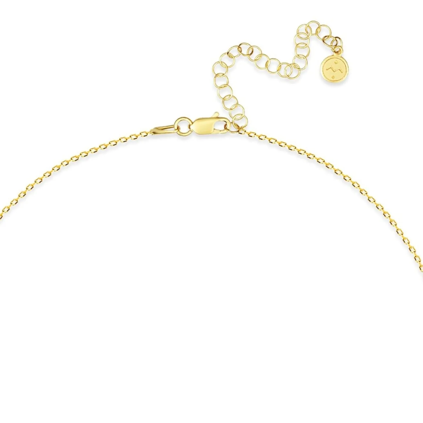 Diamond Letter Necklace "E" - 18 karat gold vermeil on sterling silver, diamond 0.01 carat