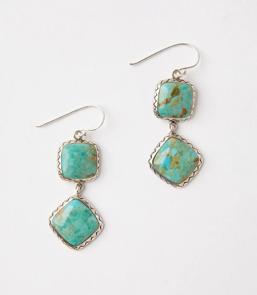 Double Drop Turquoise Earrings