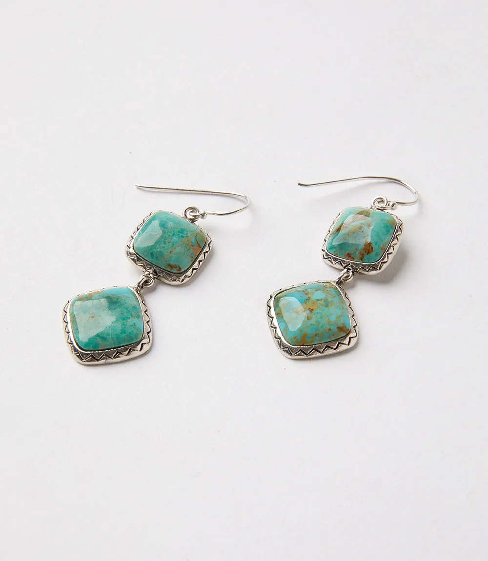 Double Drop Turquoise Earrings