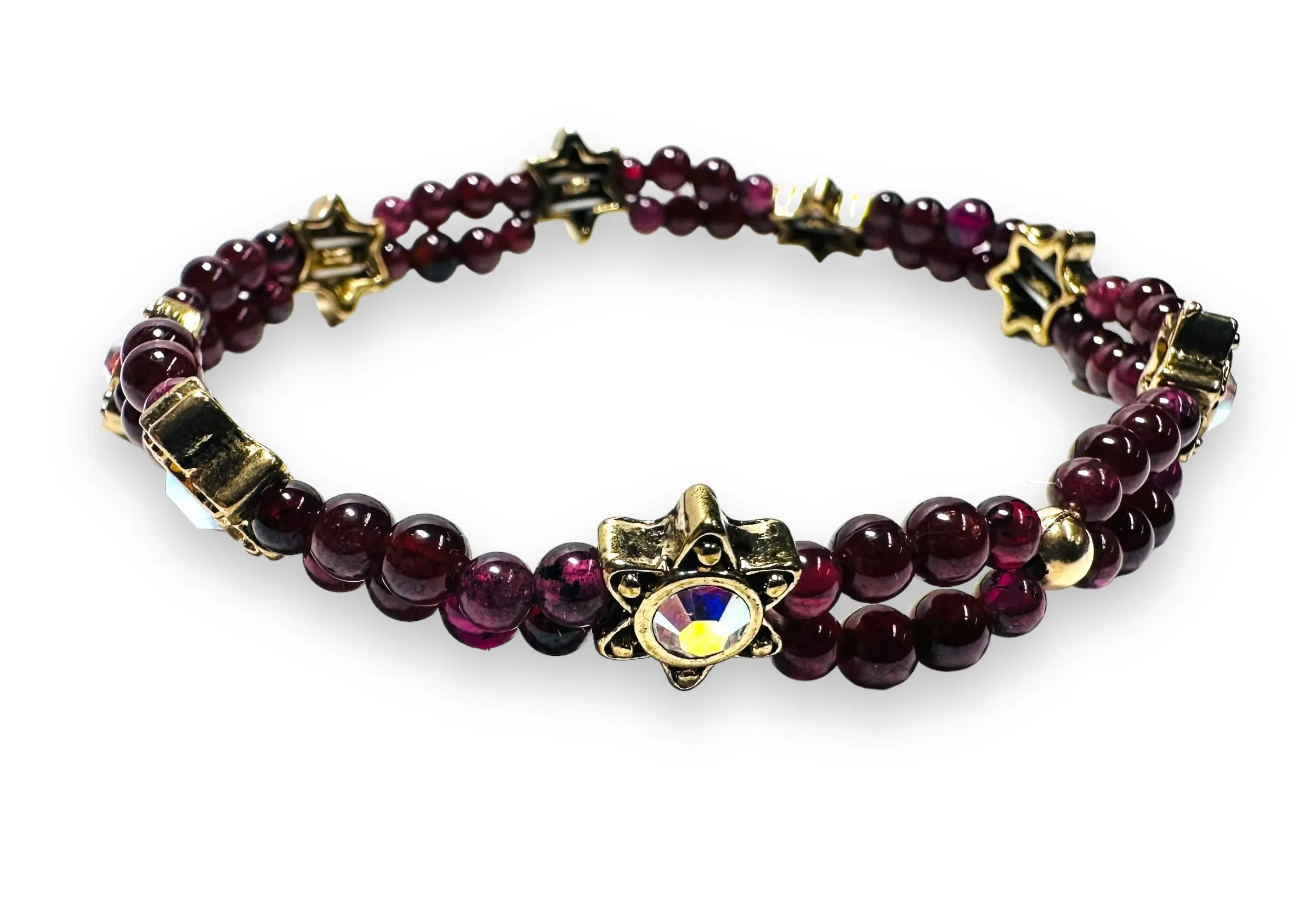 Double Gemstone Stretch Bracelet