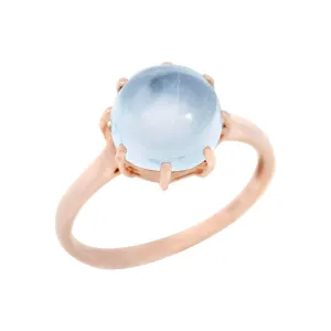 Estate 10k Rose Gold Moonstone Cab Prong Set