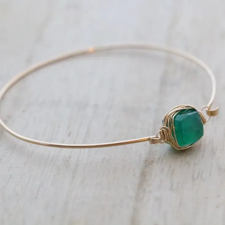 Gemstone Bangle Bracelet