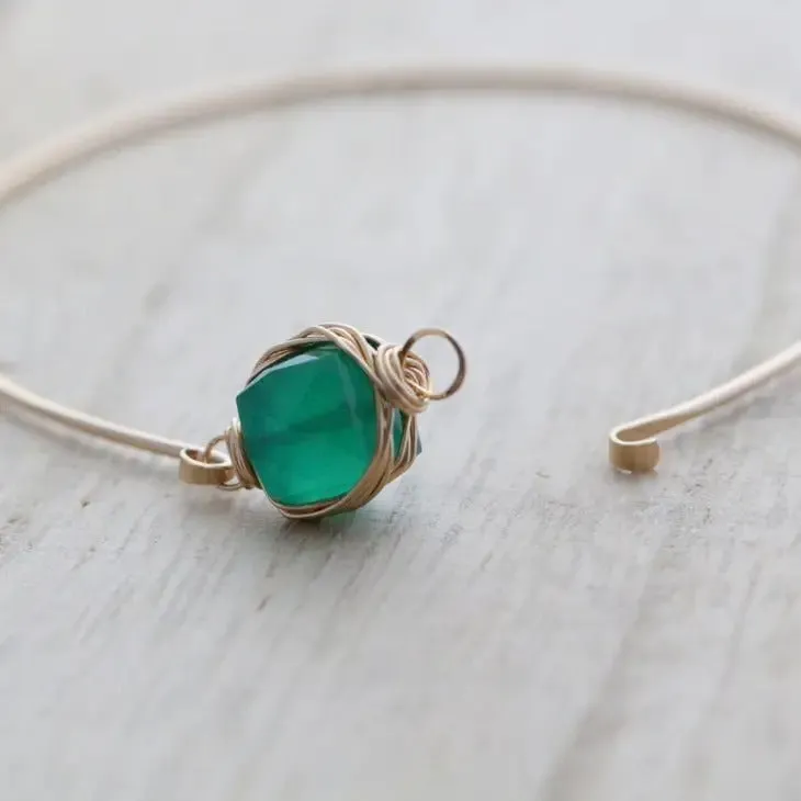 Gemstone Bangle Bracelet