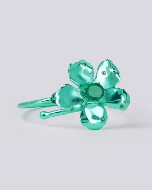 Green Prom Flower Bracelet