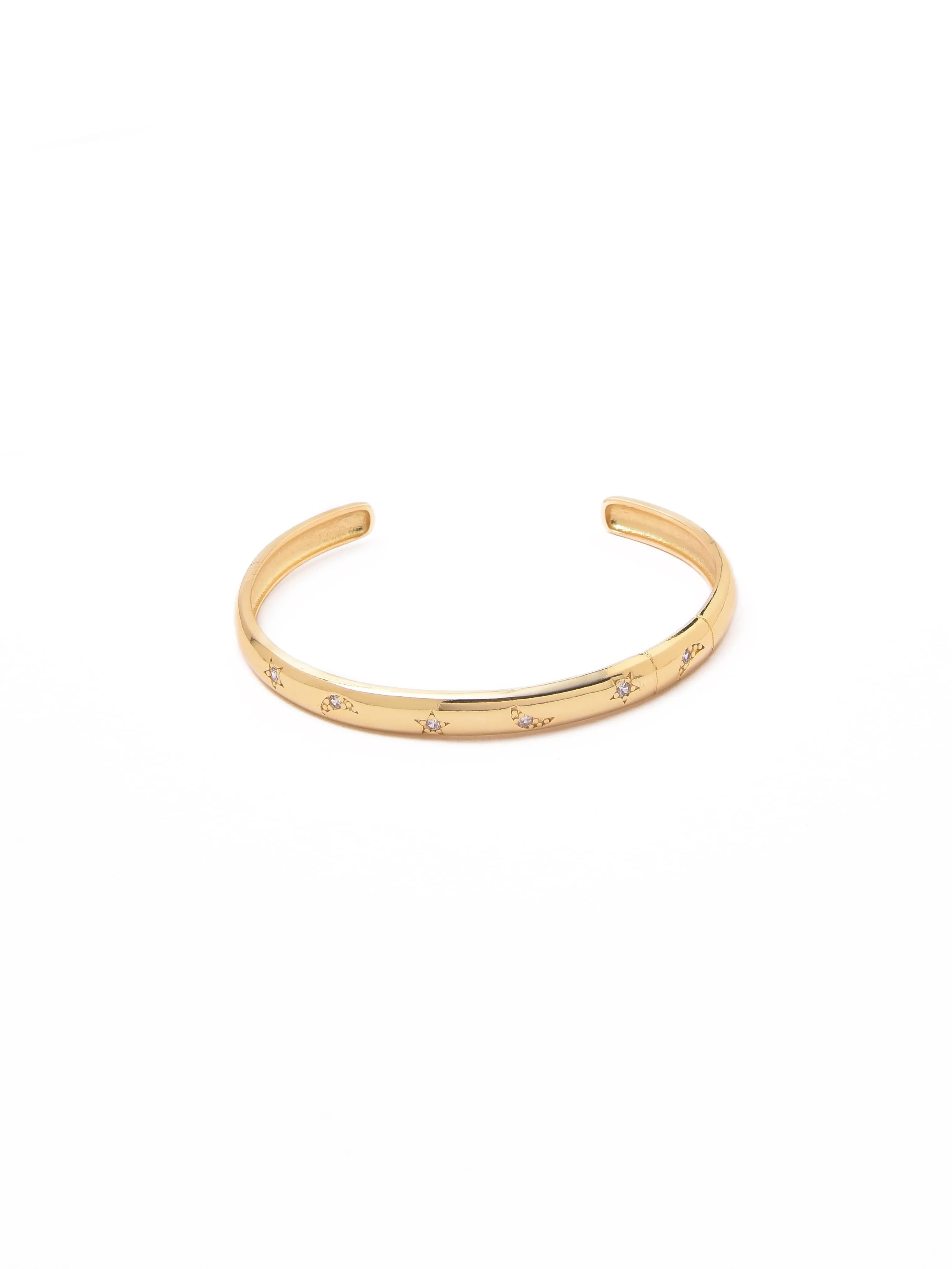 Klissaa Stars & Moon Cuff Bangle