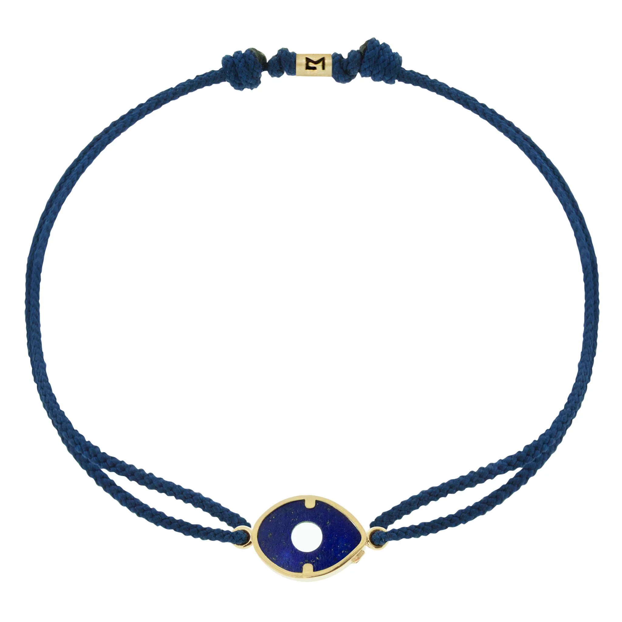 Lapis Eye on Navy Cord Bracelet