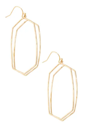 Layered Rectangular Earrings