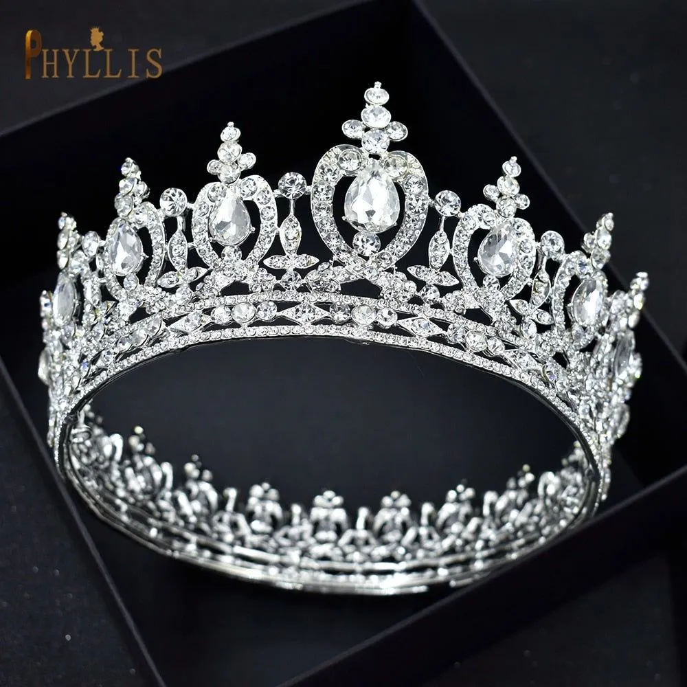 Luxury Bridal Crown Pageant Diadem Handmade Bridal Hair Jewelry