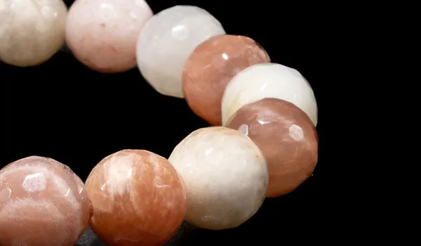 Luxury Faceted Mixed Moonstone Natural Gemstone Bracelet