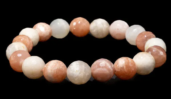 Luxury Faceted Mixed Moonstone Natural Gemstone Bracelet