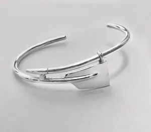 Medium Rowing Oar Cuff Bracelet by Rubini Jewelers