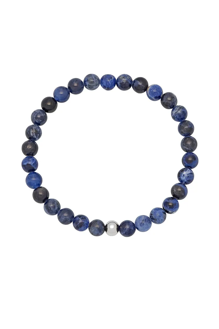 Mens Gemstone Beaded Bracelet