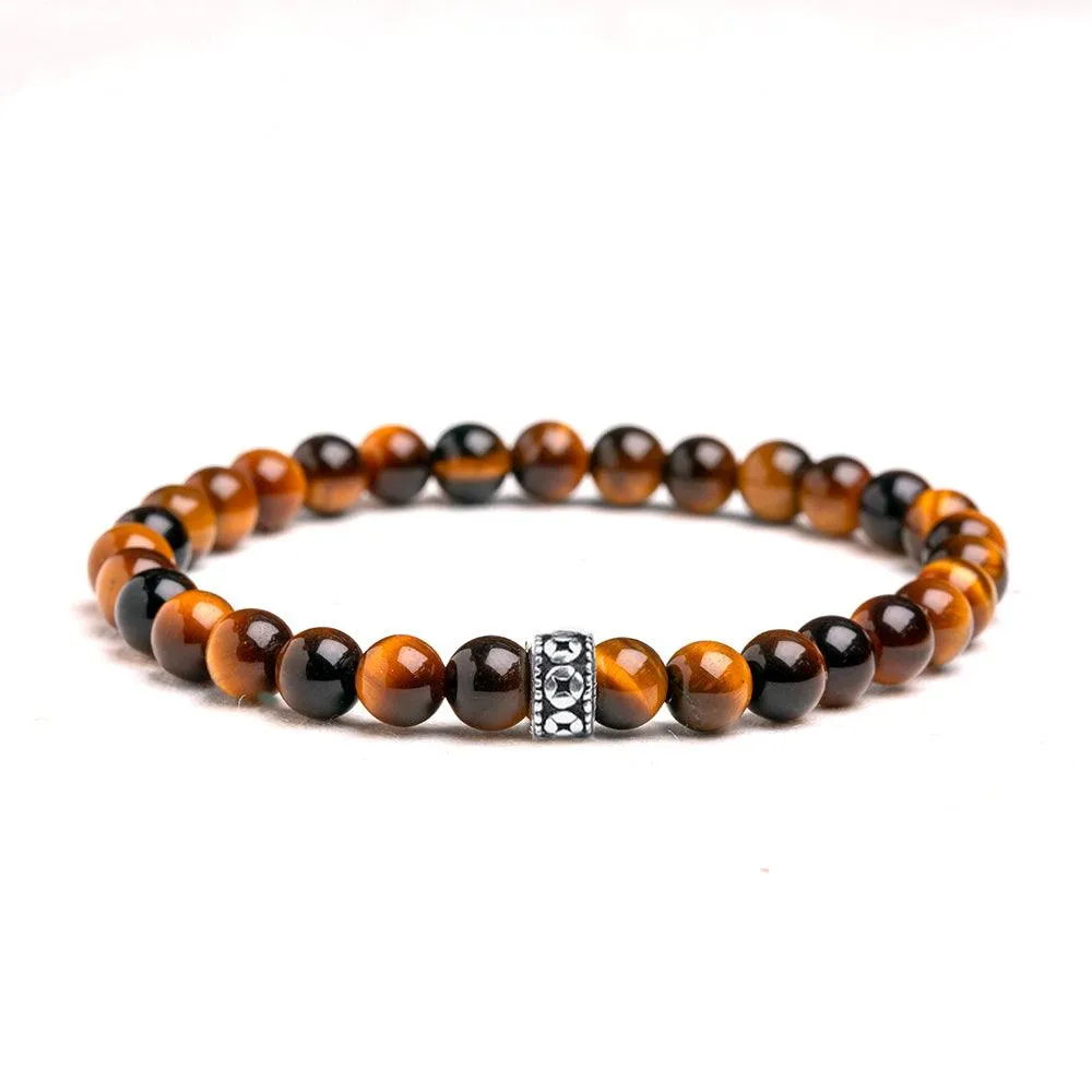 Men's Tiger Eye Gemstone Bracelet 6mm