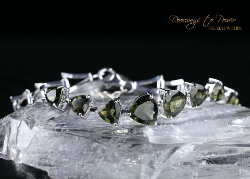 Moldavite Gemstone Crystal Bracelet