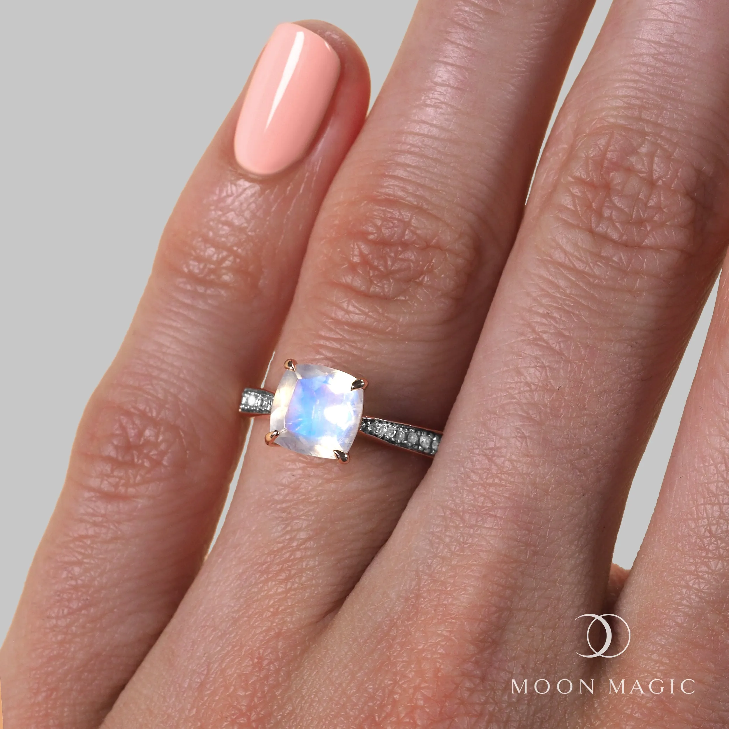 Moonstone Diamond Ring - Eternal Tie