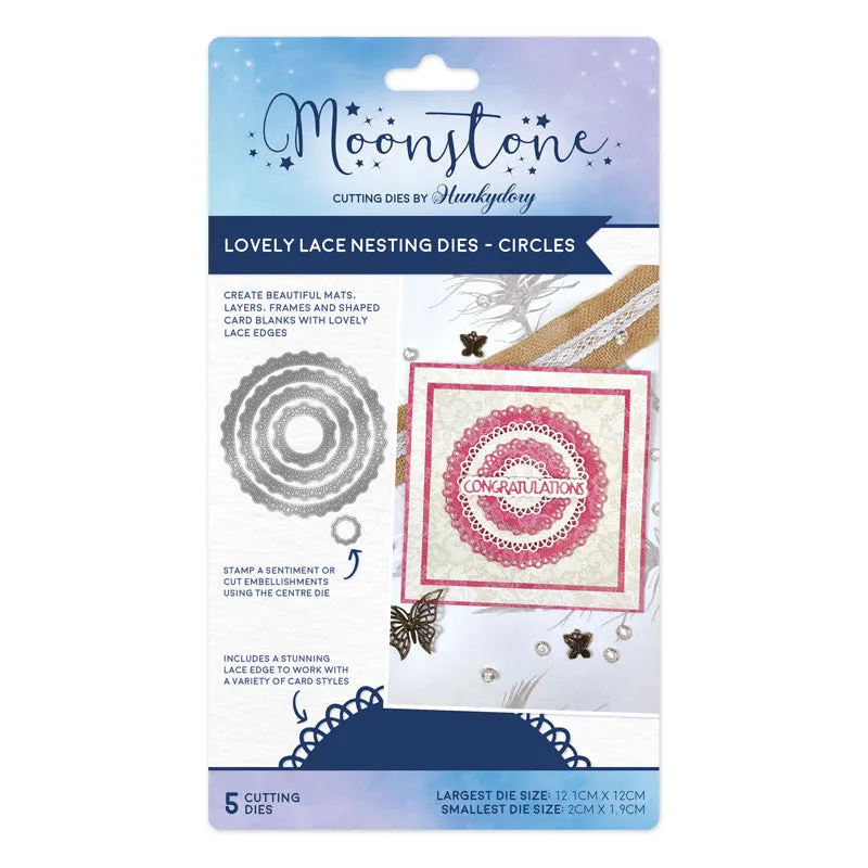 Moonstone Dies - Lovely Lace Nesting Dies - Circles