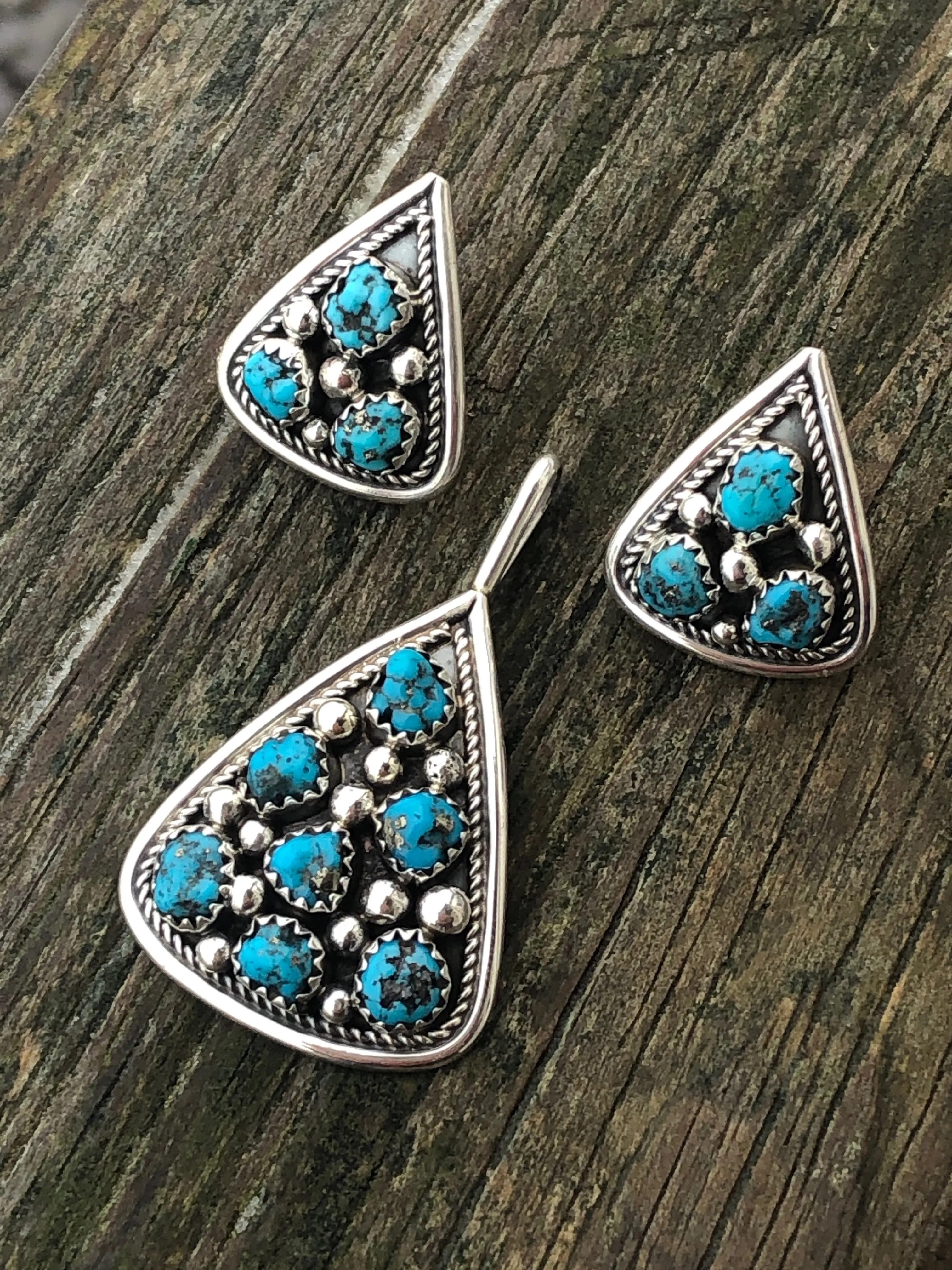 Navajo Sleeping Beauty Turquoise set