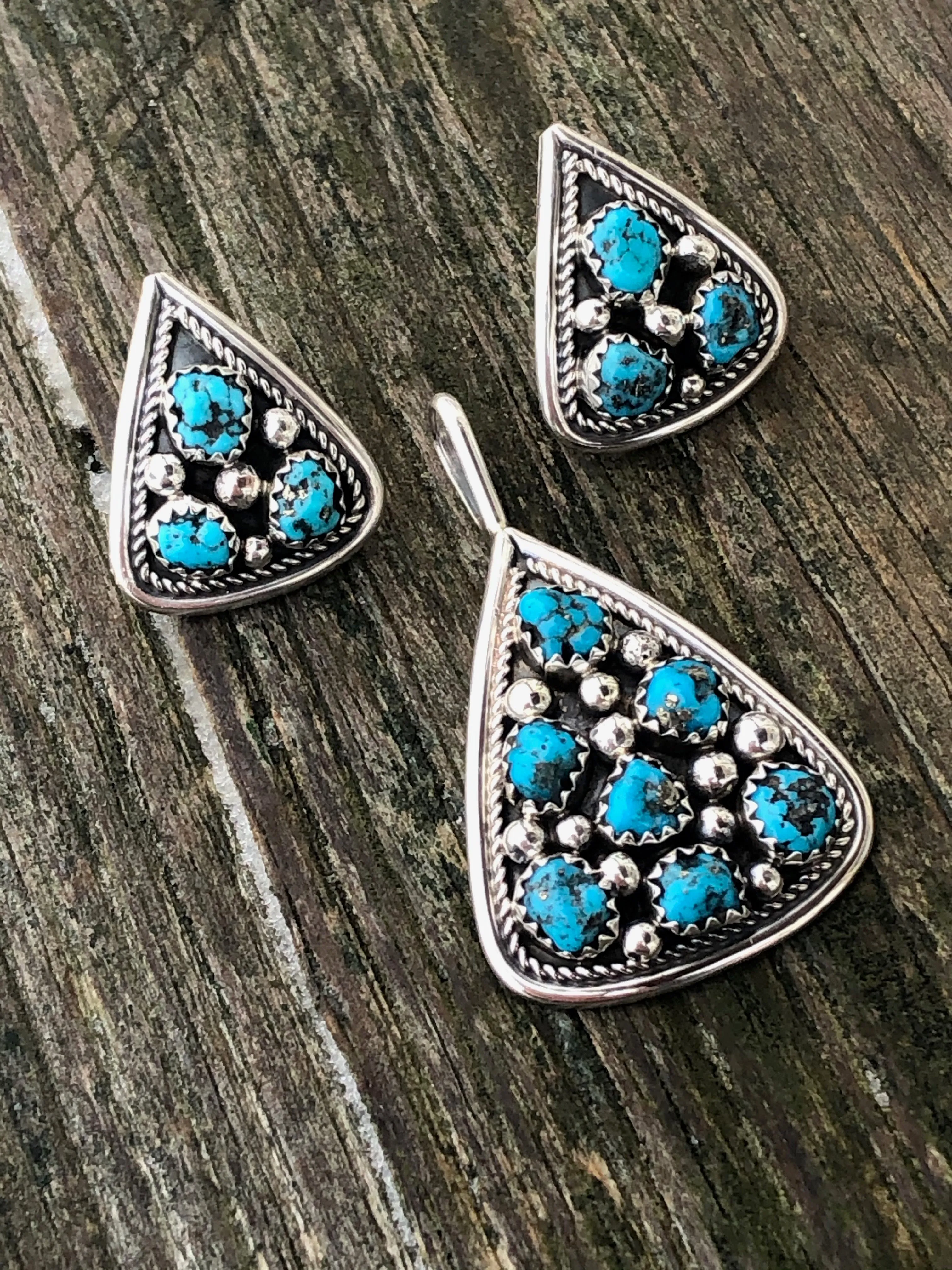 Navajo Sleeping Beauty Turquoise set