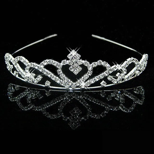 New Hair Band Wedding Hair Accessories for Women Girls Headband Hair Ornaments Headpiece Blue Crystal Silver Crown Hair Jewelry