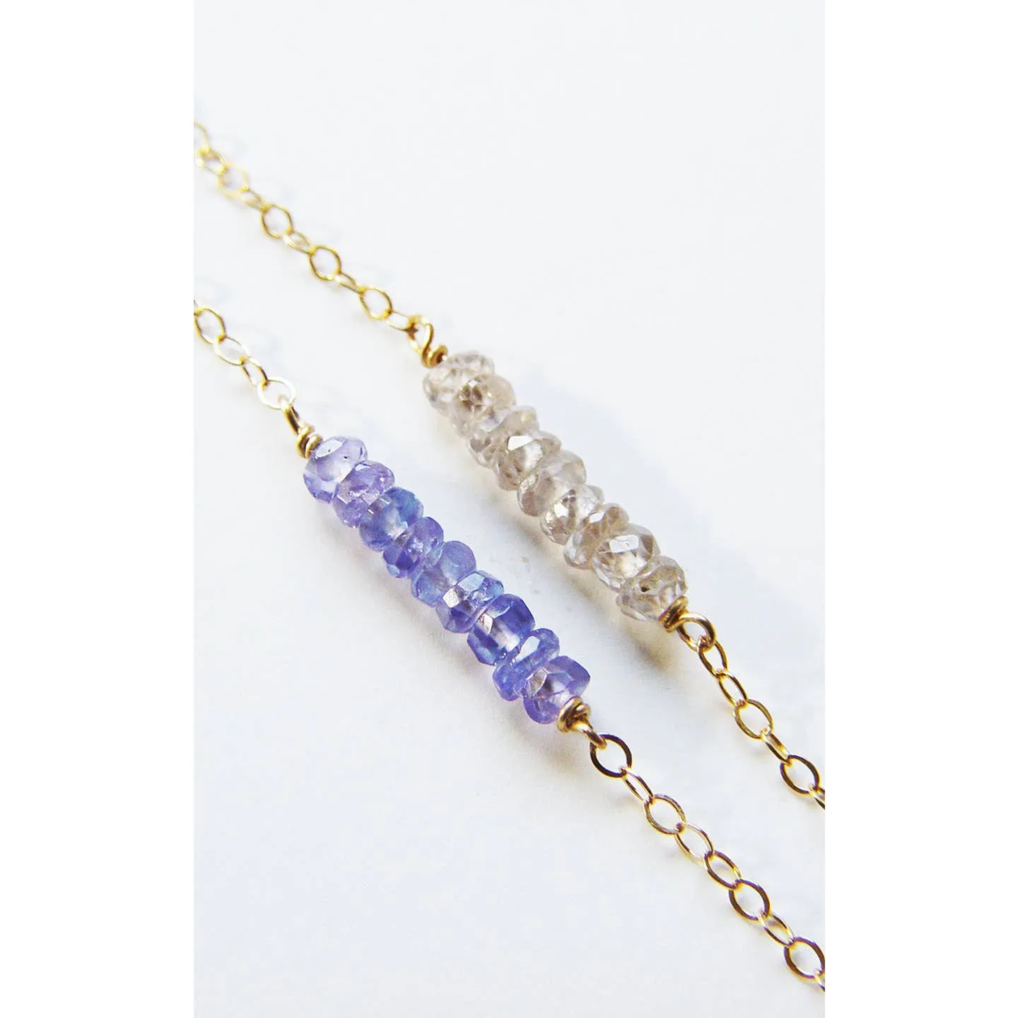 NEW! Layering Blue Tanzanite 14k Gold Filled Bracelet by Friedasophie