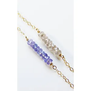 NEW! Layering Blue Tanzanite 14k Gold Filled Bracelet by Friedasophie