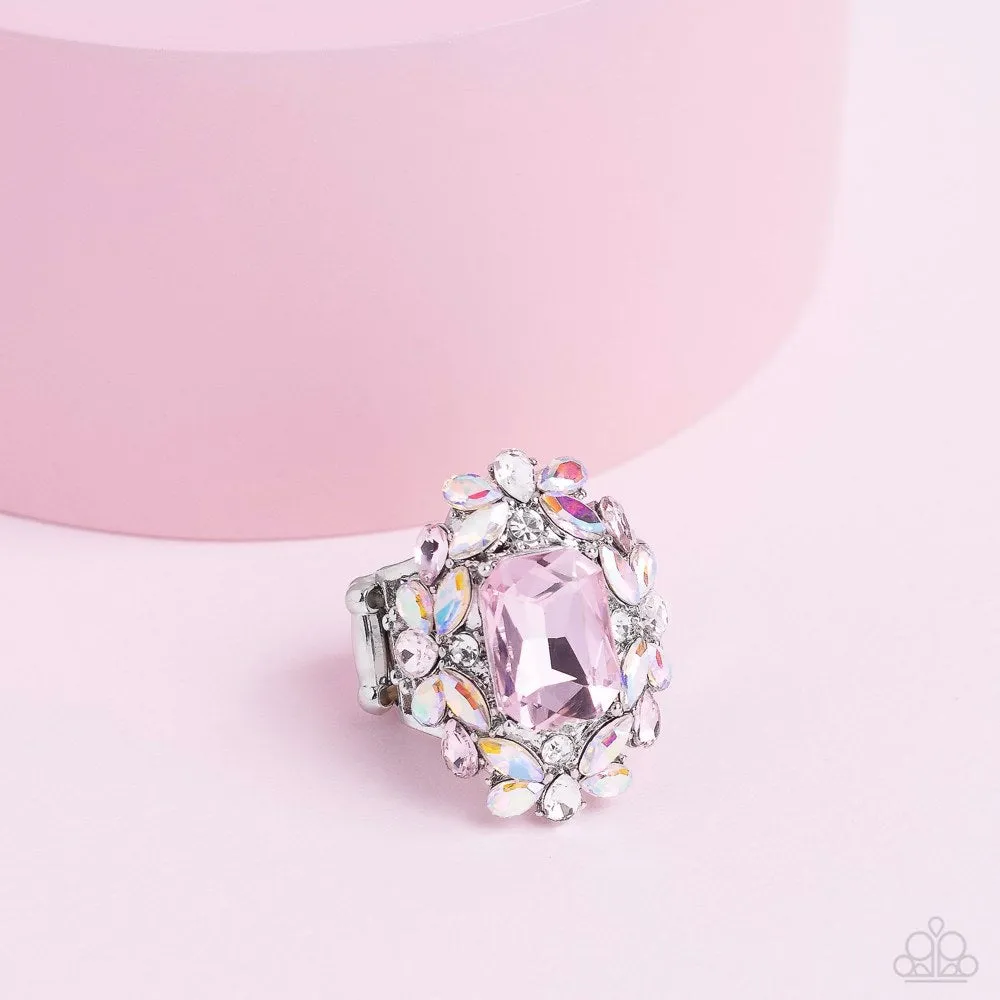 Open Door Jewelry - Dynamic Diadem - Pink Ring - Paparazzi Accessories