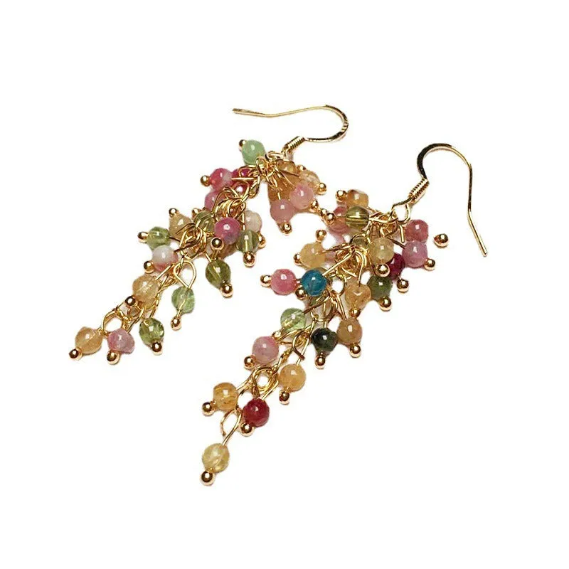 Pre Order:  Colorful Tourmaline Dangle Earrings