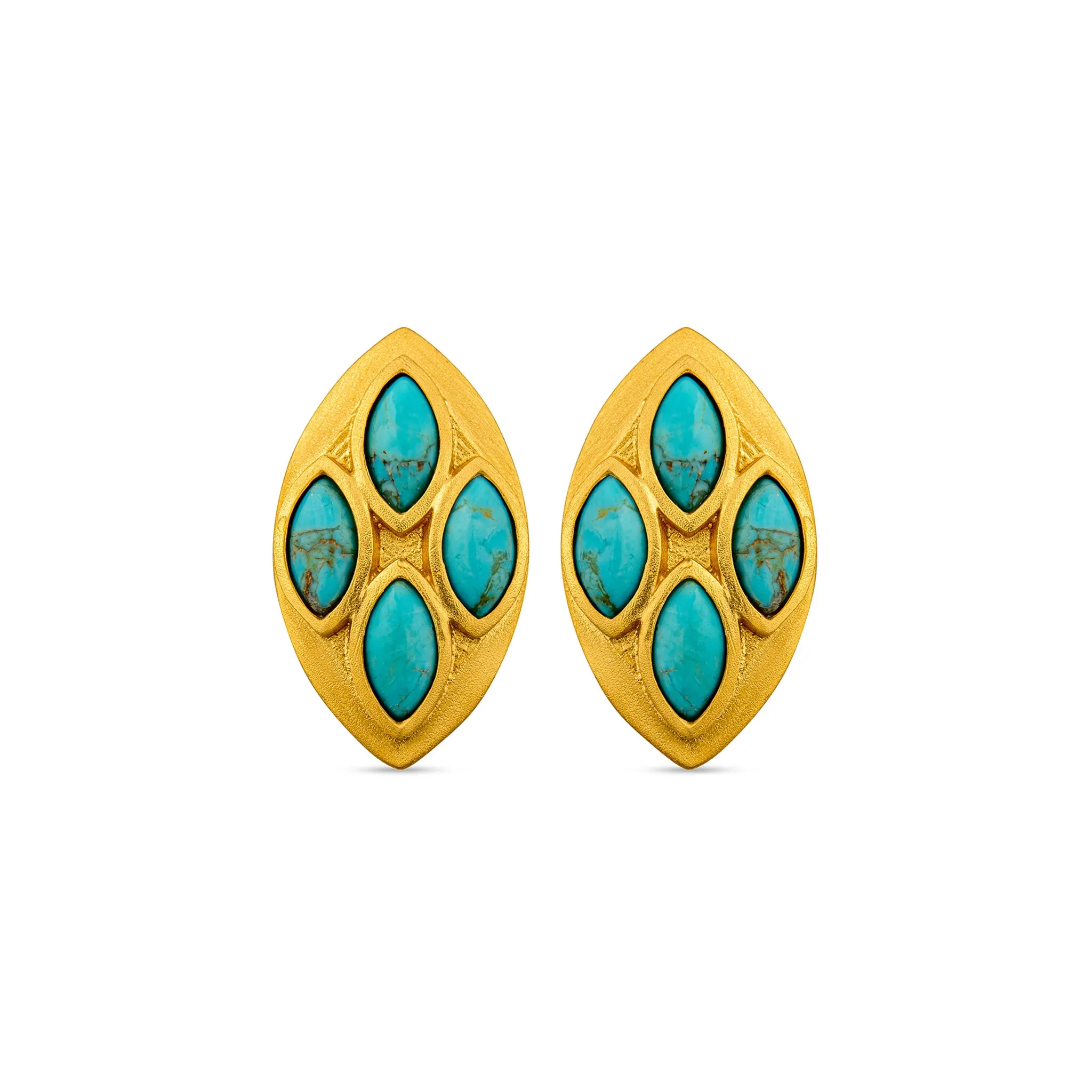 Primrose Stud Earrings - Turquoise