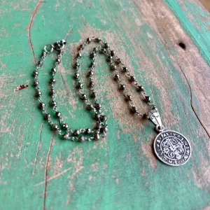 Pyrite Sterling Silver Beaded Necklace