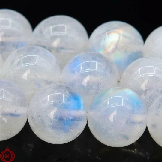 Rainbow Moonstone Beads Smooth Round