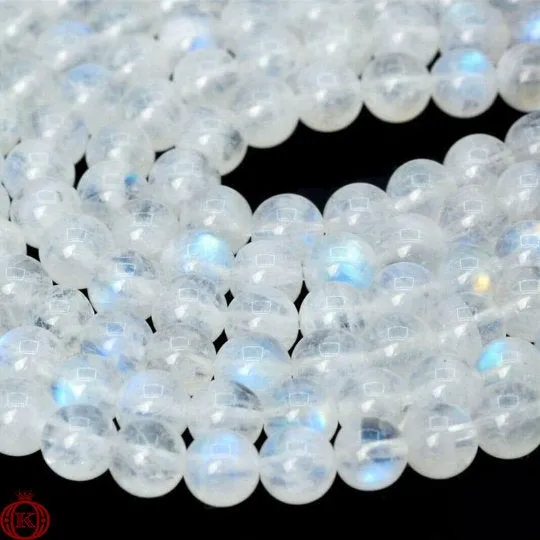 Rainbow Moonstone Beads Smooth Round