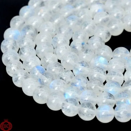 Rainbow Moonstone Beads Smooth Round