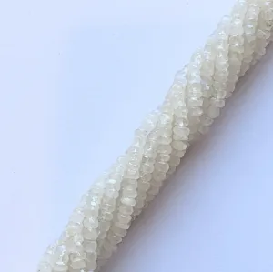 Rainbow Moonstone Faceted Rondelle Beads 15" Strand