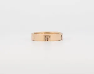 READY TO SHIP #336 Pine Forest Ring in Yellow Gold - Medium