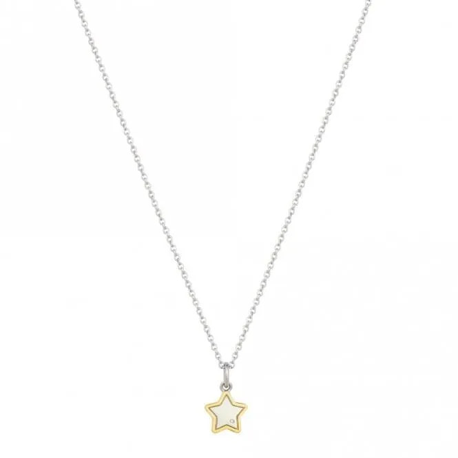 Recycled Silver & Gold Plated Star Necklace P5207