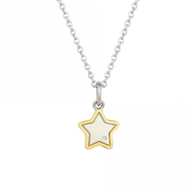 Recycled Silver & Gold Plated Star Necklace P5207