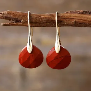 'Ritzy' Jasper Gold Drop Earrings