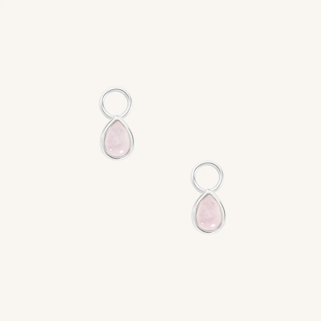 Rose Quartz Trove Hoop Charm (Set of 2)