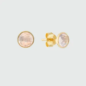 Savanne Gold Vermeil & Rose Quartz Stud Earrings