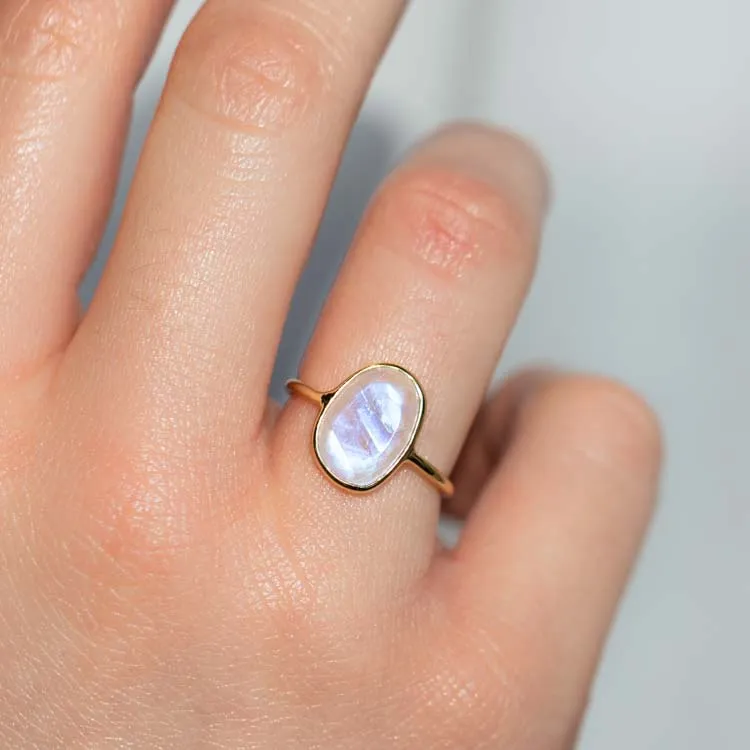 Selena Slice Ring in Moonstone