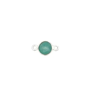 Small Round Channel Set Amazonite Connector