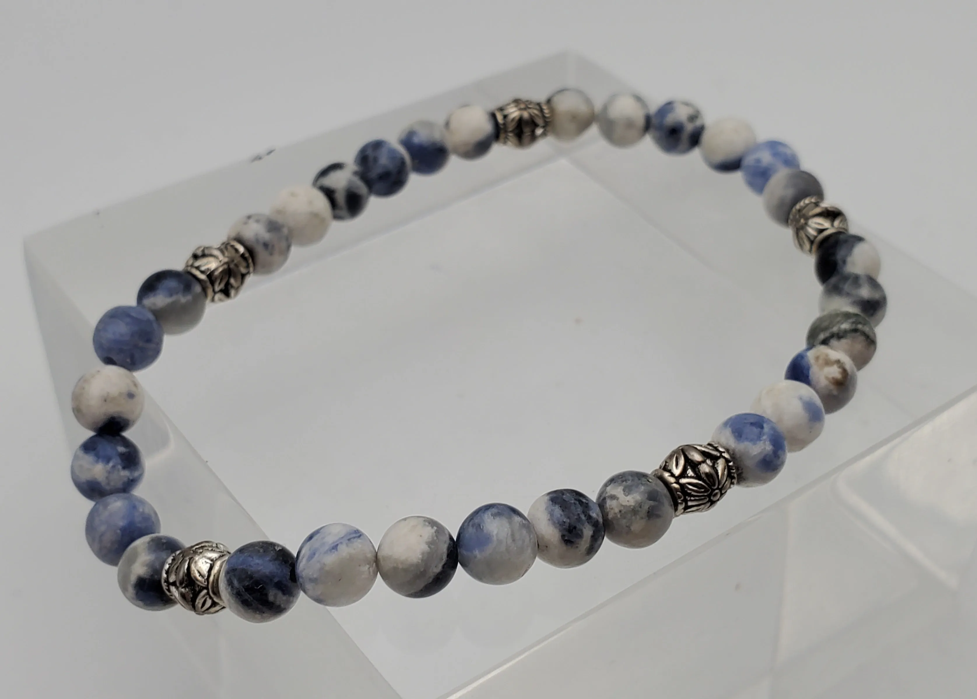 Sodalite Beaded Stretch Bracelet