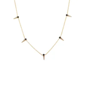 Spike Black Diamond Necklace