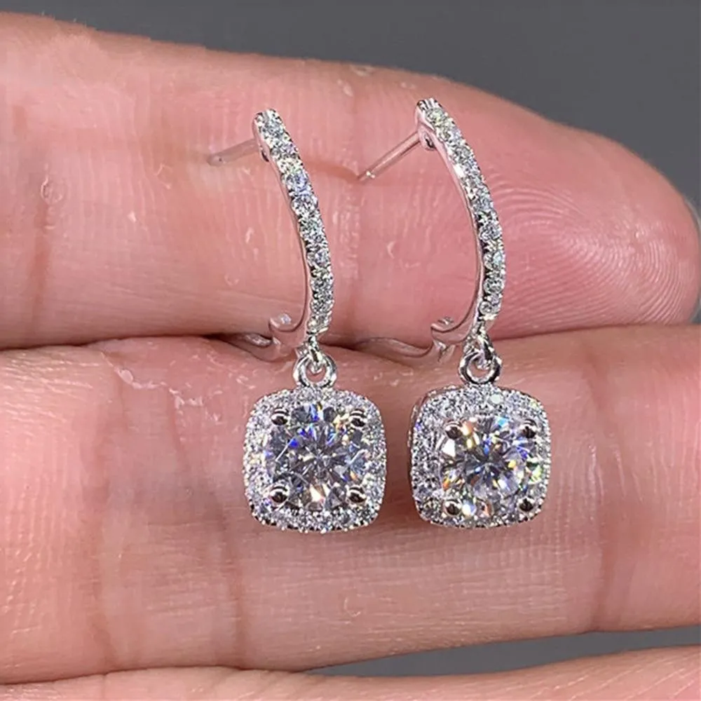 Square Shape Drop Earrings for Women Elegant Women Dangle Earrings