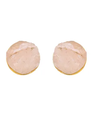 Stone Earrings (Rose Quartz)