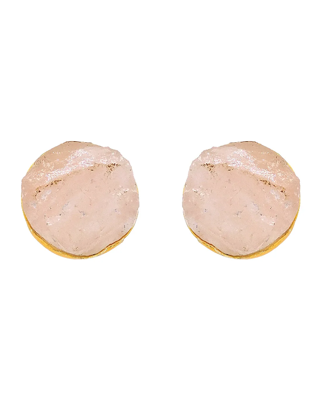 Stone Earrings (Rose Quartz)