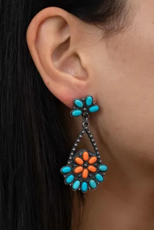 Stone Flower Earring