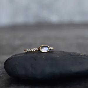 Tender Blossom - Moonstone Ring