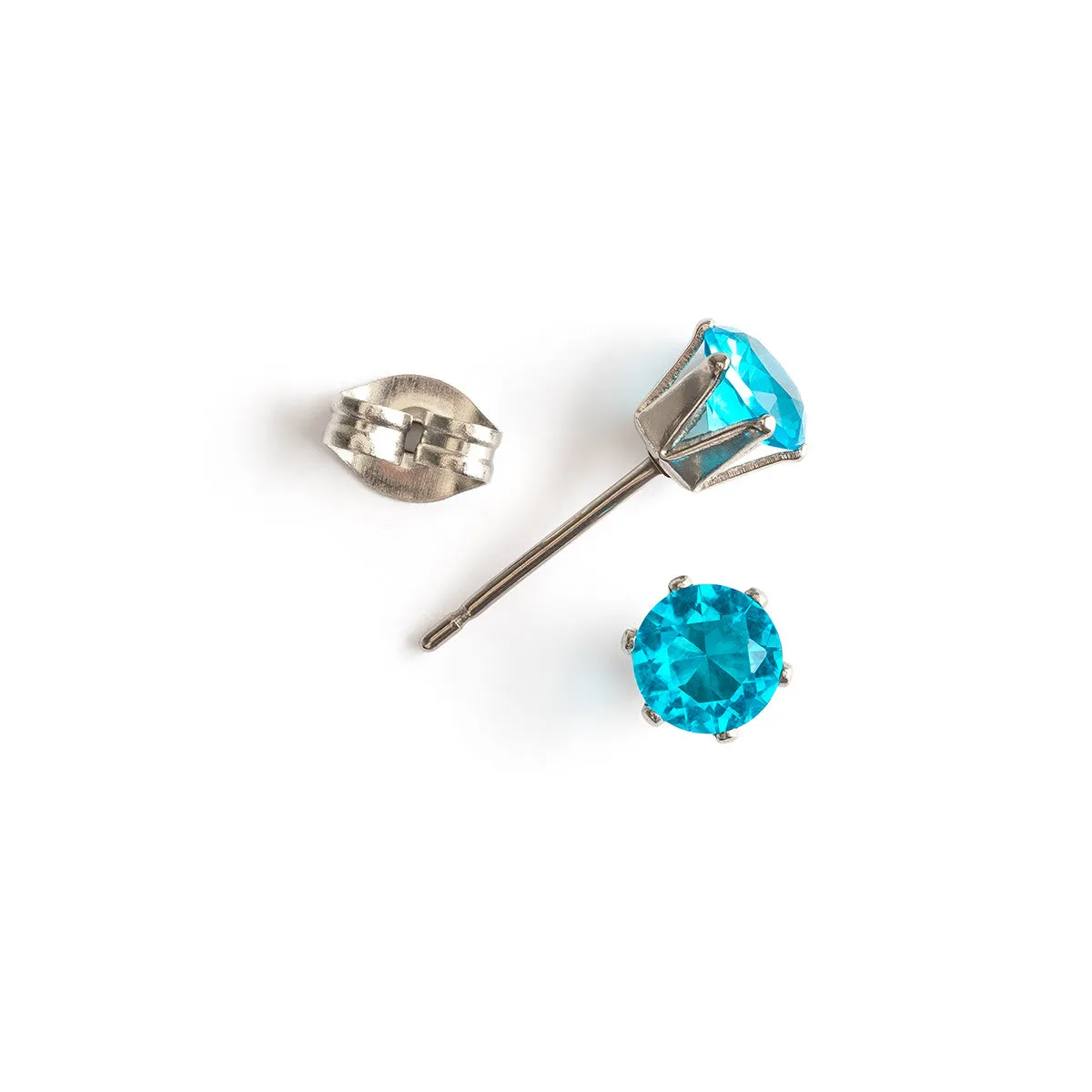 Turquoise Titanium Stud Earrings